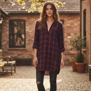 CP SHADES x Free People Women's Campfire Tunic Double Cloth Flannel cotton M